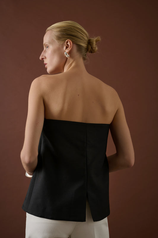 Top Ida - Noir - Laine - Femme