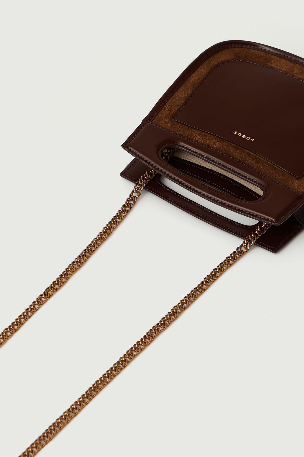 Sac Cheri Mini - Chocolat - Cuir - Femme