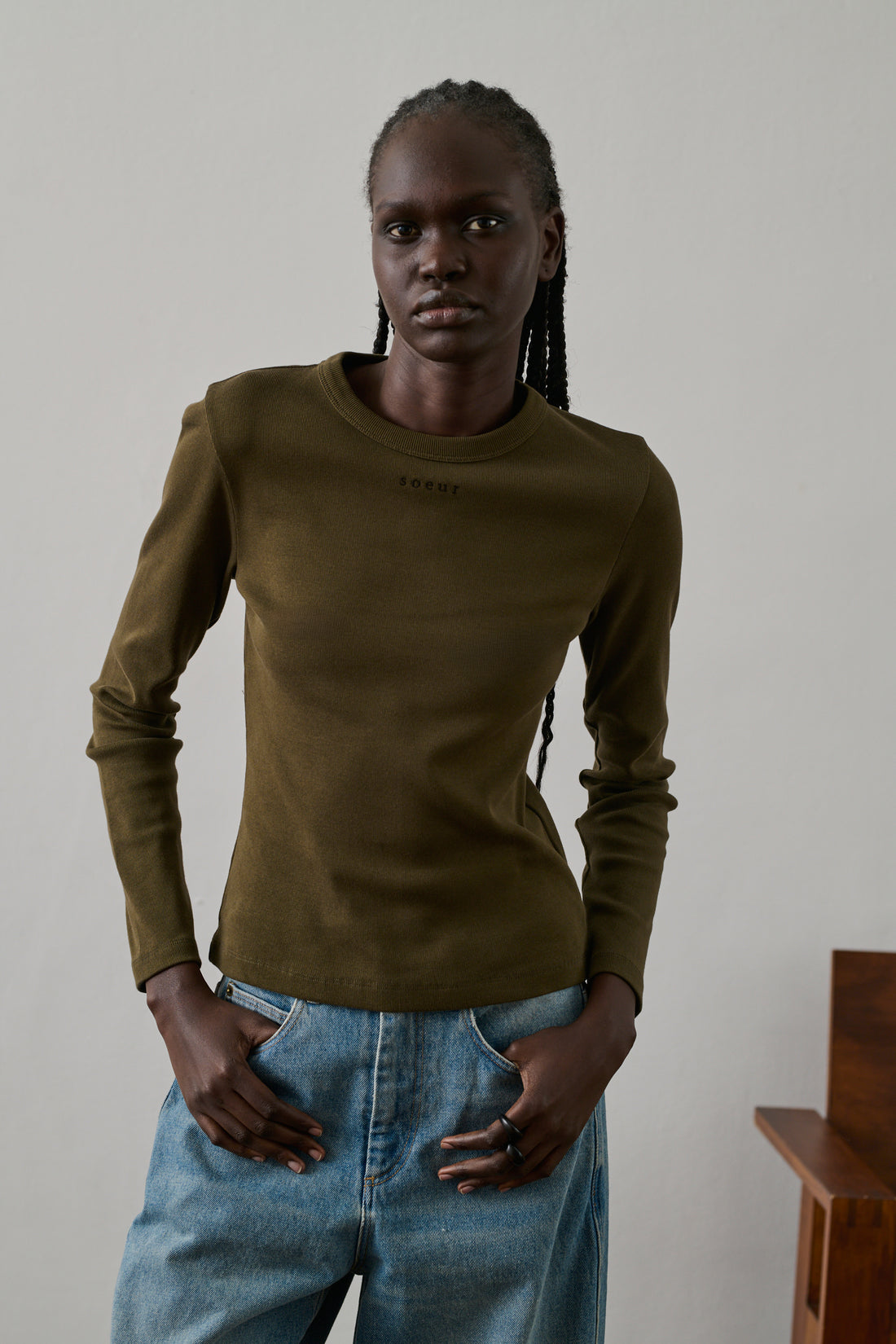 Tee-Shirt Flavie - Kaki Foncé - Coton - Femme