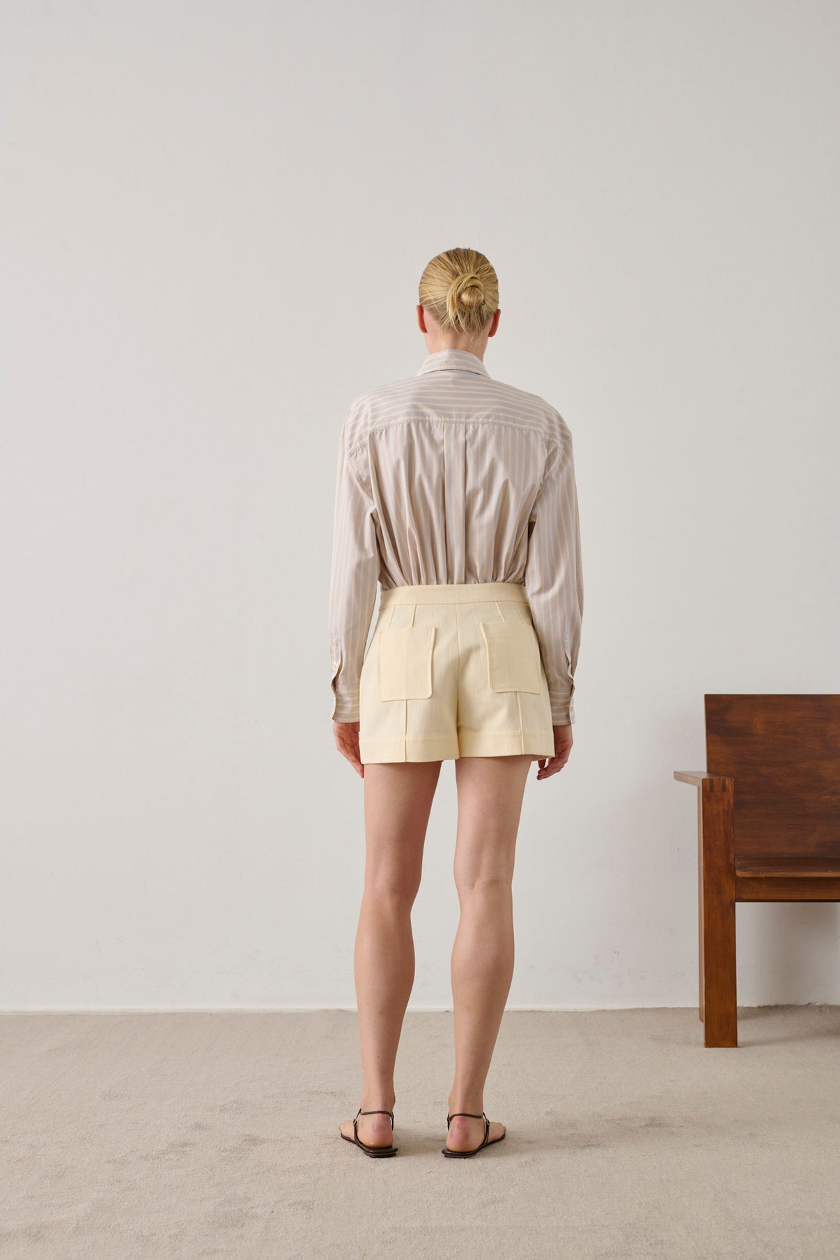 Short Hover - Crème - Coton - Femme vue 3