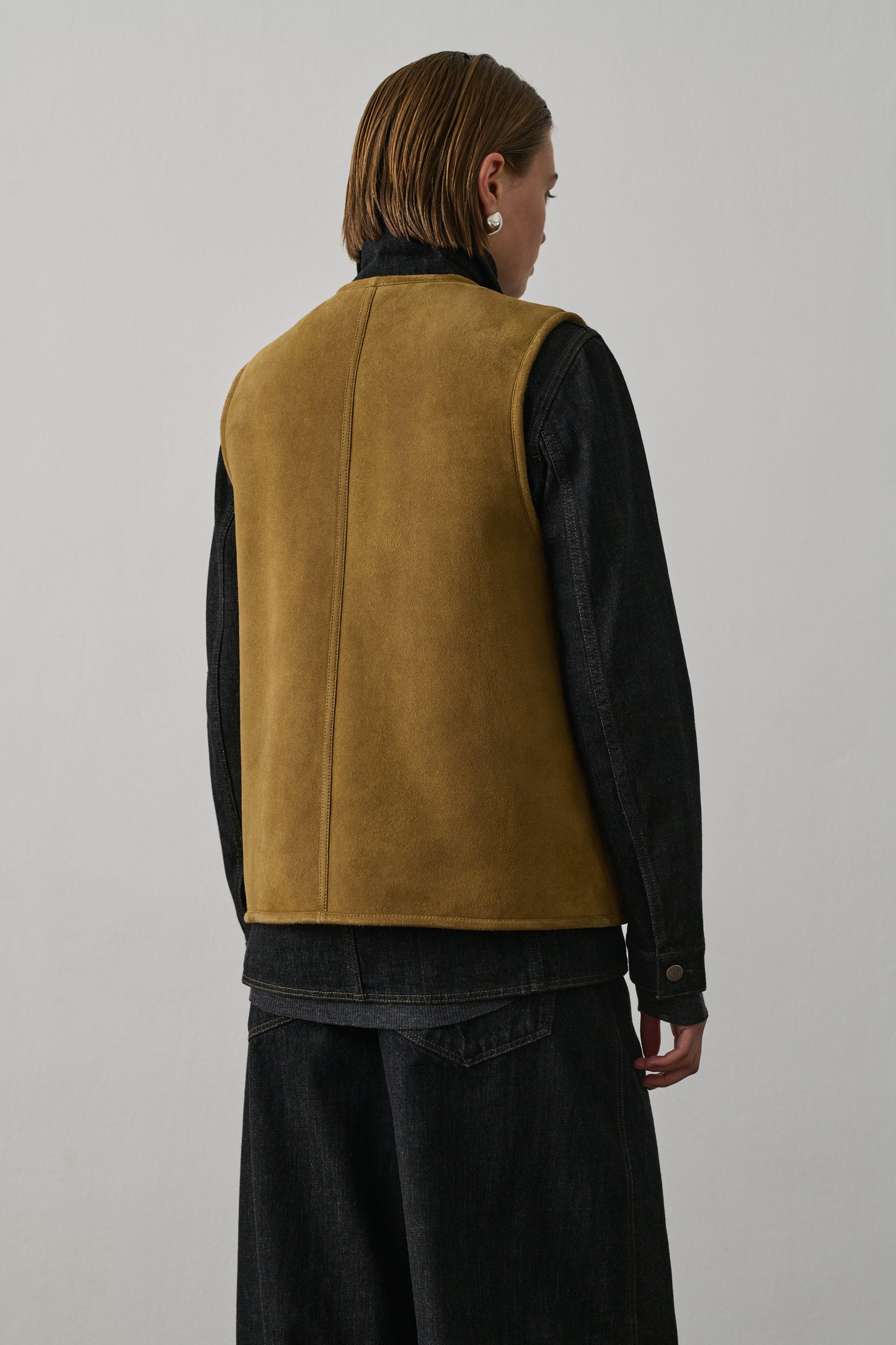 Blouson Duomo - Kaki Doré/Marron - Cuir - Femme