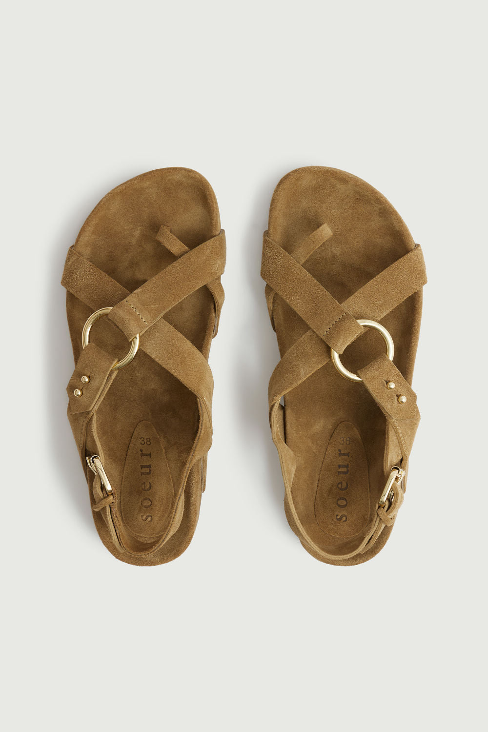 Sandales Mexico - Bronze/Vert - Cuir - Femme vue 4